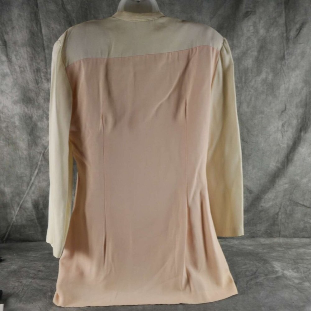 Euc Perceptions Pink Solid Vintage Jacket Size 9/… - image 5